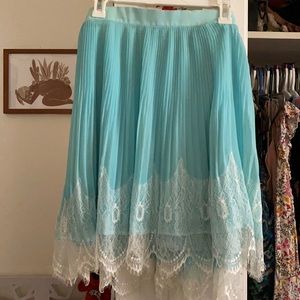Torrid Blue eyelash lace skirt